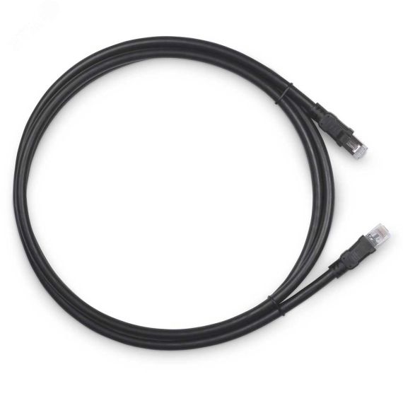 Патч-корд F/UTP,2xRJ45/8p8c, экран, армированный гофрированной стальн Черный Cabeus PC-ARM-FTP-RJ45-Cat.6a-1.5m-PE