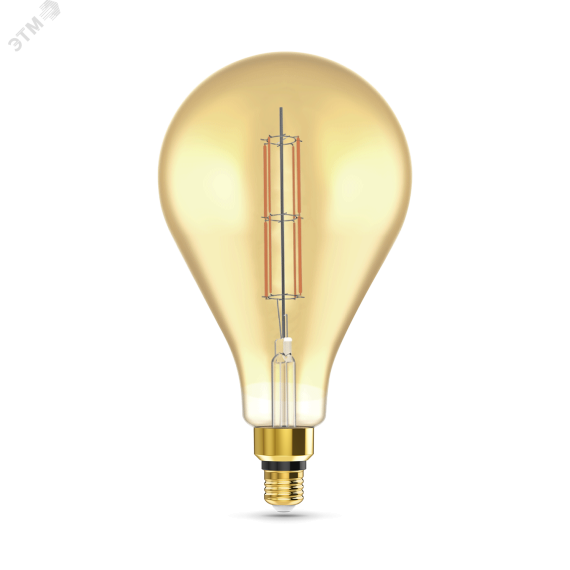 Лампа светодиодная филаментная LED 6 Вт 800 лм 2700К AC185-265В E27 PS160 теплая золотистая колба Black Filament Gauss Gauss 179802118