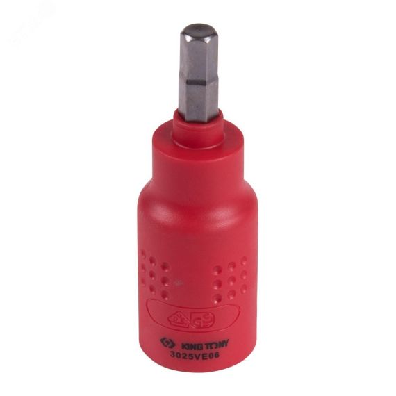 Насадка (бита) торцевая диэлектрическая 3/8'' HEX 6 мм L = 65 мм King Tony 3025VE06
