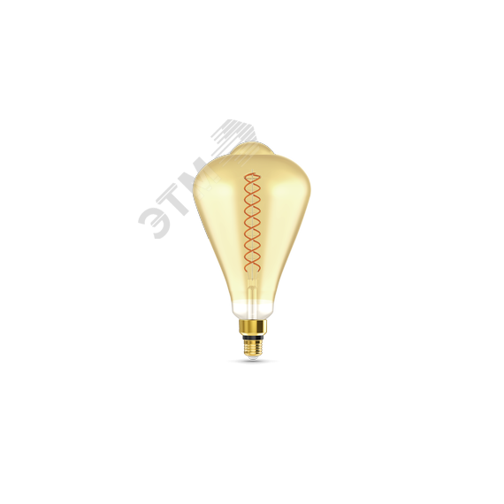 Лампа светодиодная филаментная LED 6 Вт 890 лм 2700К AC185-265В E27 ST164 теплая золотистая колба Black Filament Gauss 157802118