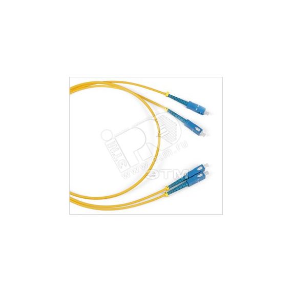 Патч-корд волоконно-оптический (шнур) SM 9/125 (OS2) SC/APC-SC/APC 2мм duplex LSZH 1м Hyperline 238520