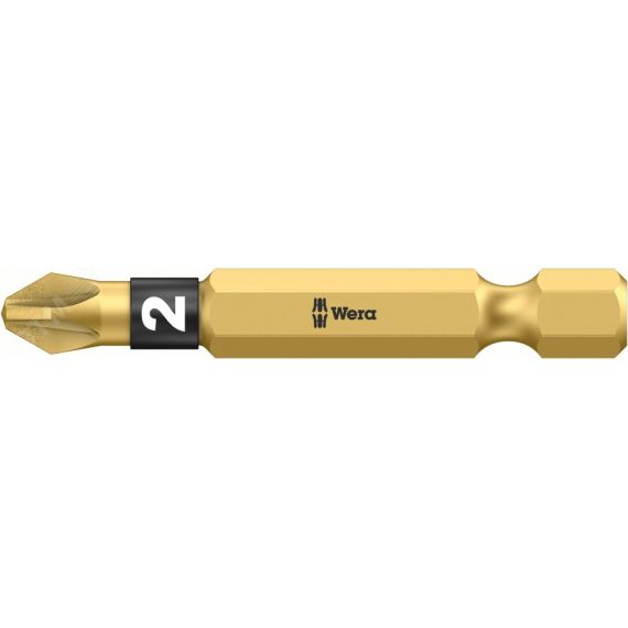 Бита биторсионная 855/4 BDC PZ алмазное покрытие хвостовик 1/4 E 6.3 PZ 2 x 50 мм WERA WE-059902