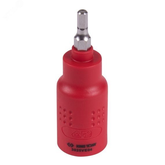 Насадка (бита) торцевая диэлектрическая 3/8'' HEX 4 мм L = 65 мм King Tony 3025VE04