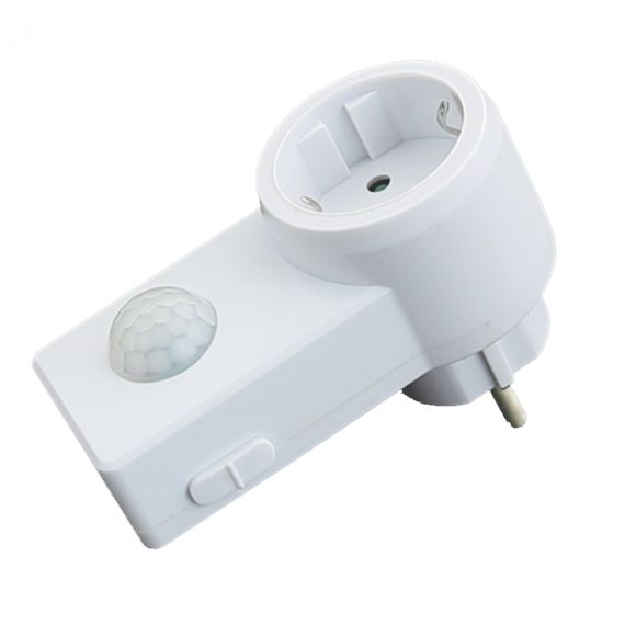 Датчик движения розеточный ДДР-01 1200Вт 10-420с 2-9м 3+лк 120гр IP20 MD 022 ЭРА Б0043799