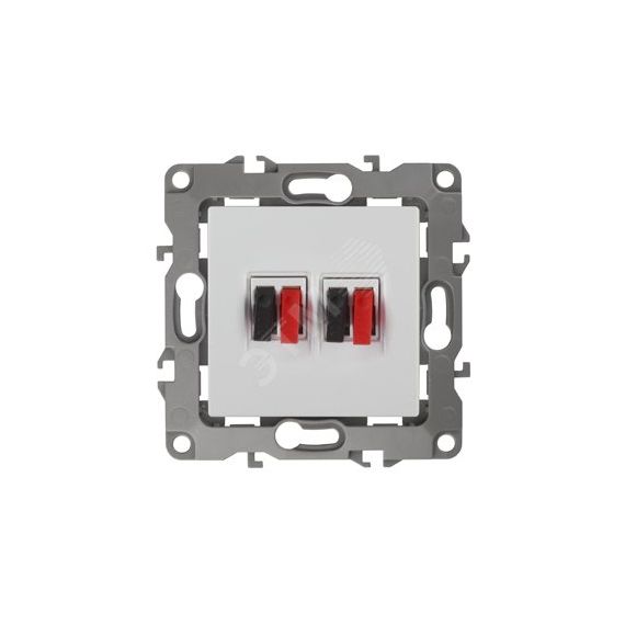 Розетка аудио двойная, Эра12, белый, 12-3112-01 ЭРА Б0027461