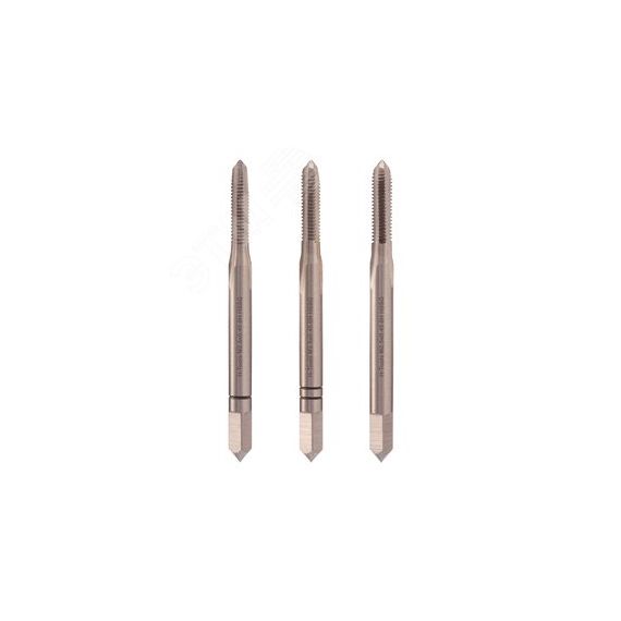 Метчик М 2,5х0,45 (Комплект 3шт) DIN352 HSS-G 6h 40мм a=2,1 H-Tools 230025HT