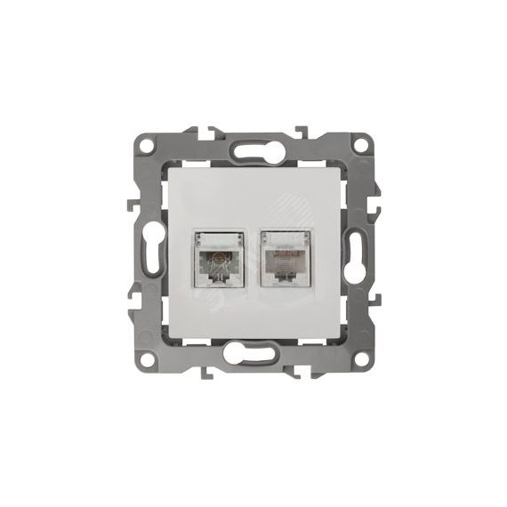 Розетка комбинированная RJ45+RJ11, Эра12, белый, 12-3109-01 ЭРА Б0018248