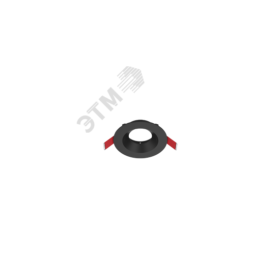 Рамка для модульного светильника  FLEX 50 01 круглая встраиваемая 90х30мм RAL9005 черный муар Вартон V1-R0-T0435-10001-2000000