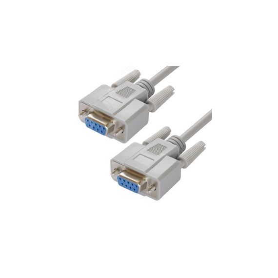 Кабель 0-модемный COM RS-232 9F на 9F, 5 м., серый Greenconnect GCR-DB901-5m