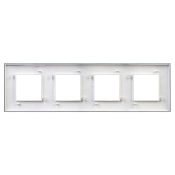 Рамка "Avanti", "Закаленная сталь", 4 поста (8 мод.)