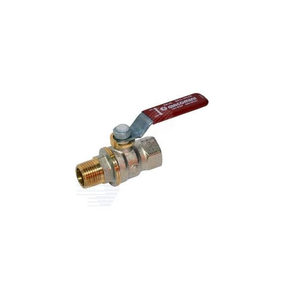 Кран шаровой R914L Ду 15 1/2' Ру42 ВН полнопроходной рычаг красный Giacomini R914LX023