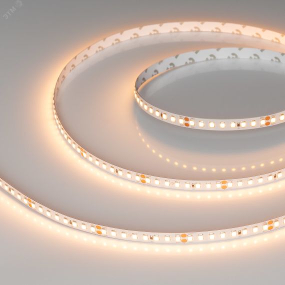 Лента RT-A160-8мм 24V Warm2400 (12 W/m, IP20, 2835, 5м) (высок.эфф.150 лм/Вт) Arlight 028561(2)