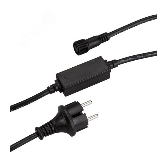 Шнур питания ARD-CLASSIC-BALL-STD-1.5м Black (230V, 1.6A) (ARDCL, Закрытый) Arlight 025651