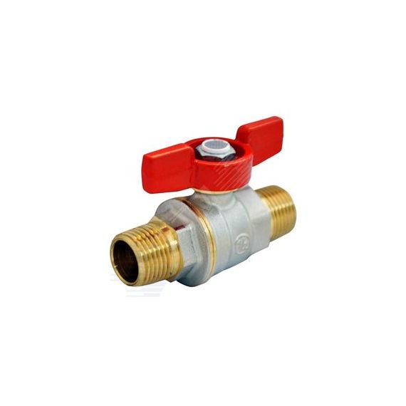 Кран шаровой R913 Ду 15 1/2' Ру42 НР полнопроходной бабочка красный Giacomini R913X023