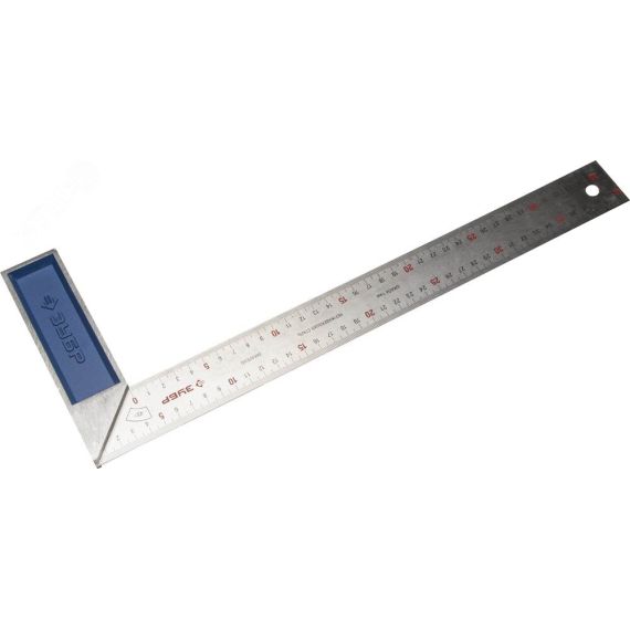 Угольник Профессионал 400 мм усиленный столярный с нержавеющим полотном ЗУБР 34393-40