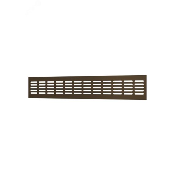 Решетка переточная алюминиевая с анодированным покрытием 480x80, цвет Dark bronze ERA 4808DP Al Dark bronze