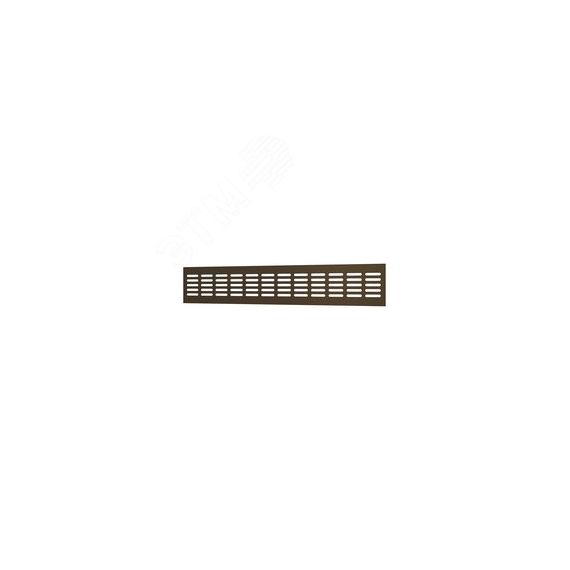 Решетка переточная алюминиевая с анодированным покрытием 480x80, цвет Dark bronze ERA 4808DP Al Dark bronze