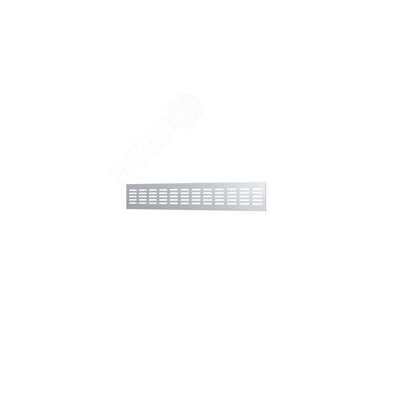 Решетка переточная алюминиевая с анодированным покрытием 480x80, цвет Silver ERA 4808DP Al Silver