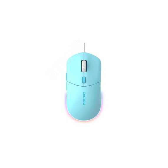 Мышь проводная 800-6400 dpi, подсветка RGB, 1.8 м, голубой Dareu LM121 Blue