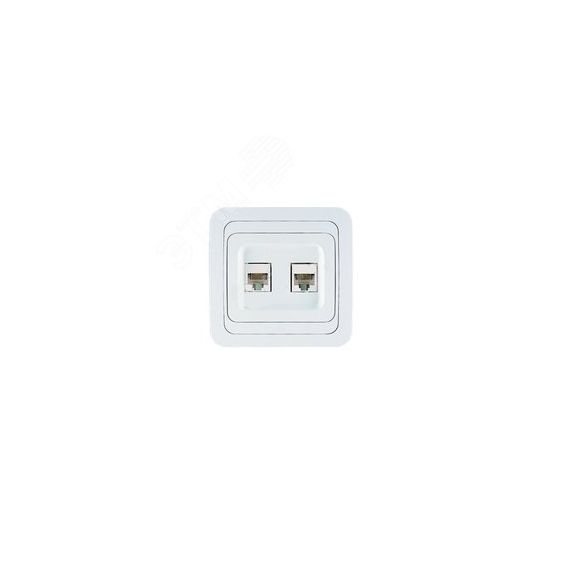 Mimoza Розетка CAT5e + CAT5e белая Makel 12036