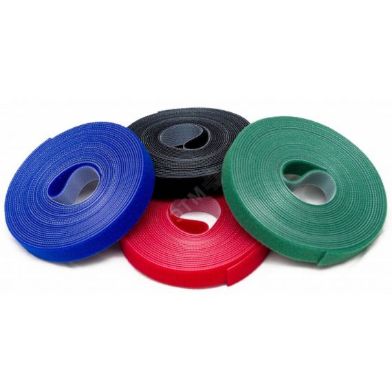 Лента (липучка) в рулоне. ширина 25 мм. длина 5 м. красная Hyperline 401696