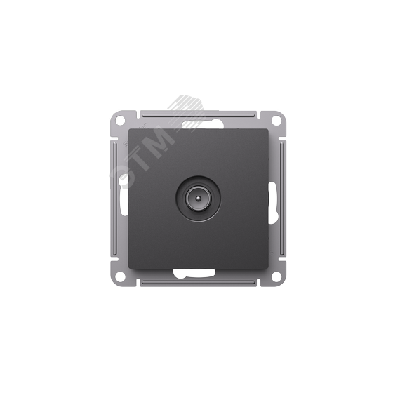 ATLASDESIGN TV РОЗЕТКА оконечная 1DB, механизм, БАЗАЛЬТ SE (Systeme) ATN001491