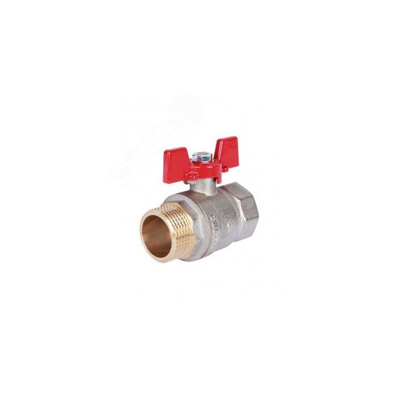 Кран шаровой 1 ВН/НР, ручка бабочка Rommer RBV-0004-0210225
