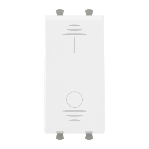 Выключатель двухполюсный одноклавишный модульный, &quot;Avanti&quot;, &quot;Белое облако&quot;, 1 модуль