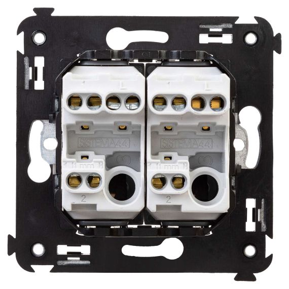 Переключатель двухклавишный в стену, &quot;Avanti&quot;, &quot;Белое облако&quot;