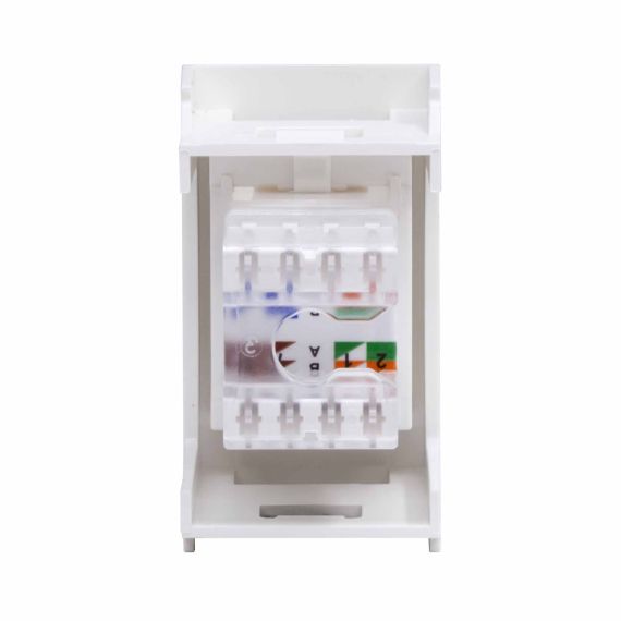 Ком.роз. RJ45 кат.6, 8P8C, Viva, белая, 1мод