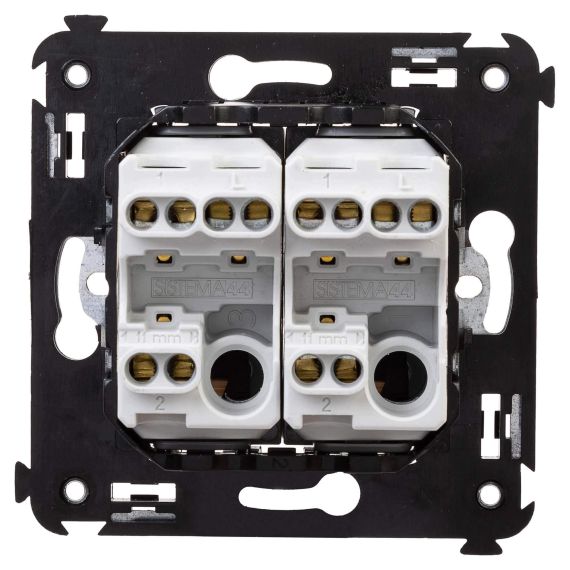 Переключатель двухклавишный в стену, "Avanti", "Ванильная дымка" Переключатель двухклавишный в стену, "Avanti", "Ванильная дымка"