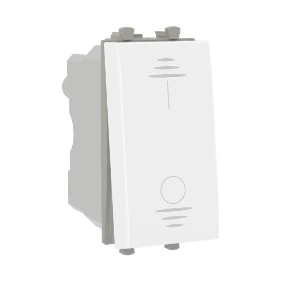 Выключатель двухполюсный одноклавишный модульный, &quot;Avanti&quot;, &quot;Белое облако&quot;, 1 модуль