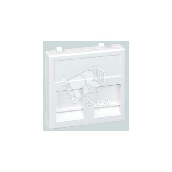 Connect Адаптер на 2 RJ45 CJ545U(FM) CJ546U(FM) шторка 45х45мм SC графит Simon KB76-14