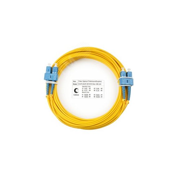 Шнур оптический duplex 20м SC-SC 9/125 sm LSZH Cabeus FOP(d)-9-SC-SC-20m