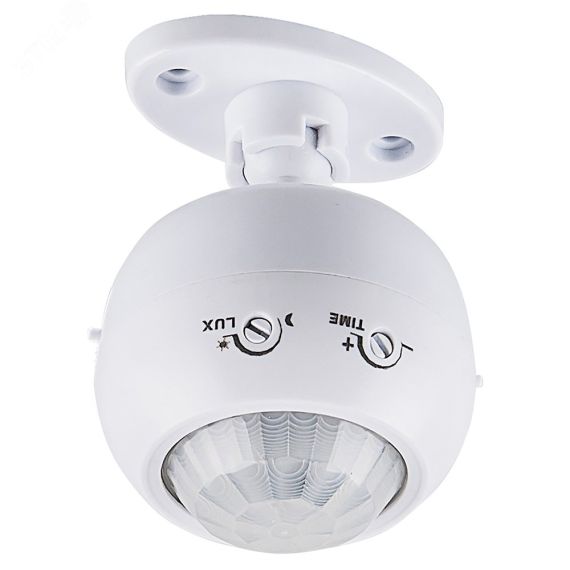 Датчик движения ИК накладной 1200w 120 гр. (гориз.) 360 гр. (верт.) 8м IP20 поворотный белый FERON SEN16/ES-P27A