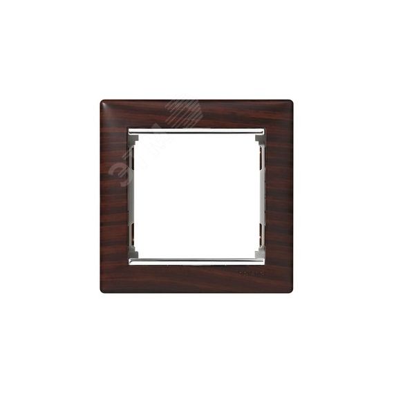 VALENA Рамка 1 пост темное дерево/серебро Daccord/Legrand 770371