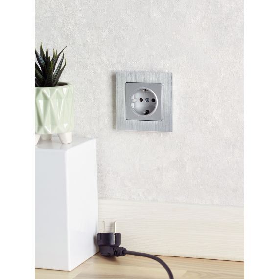 BRITE Рамка 1 -местная РУ-1-1-БрА металл алюминий IEK