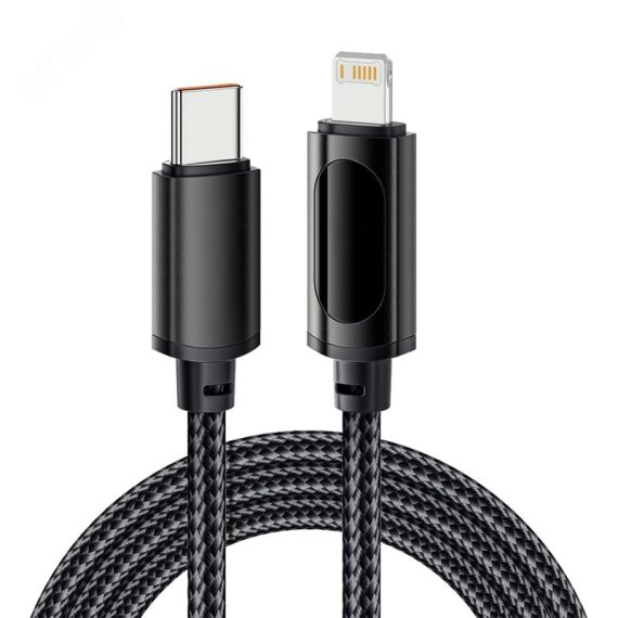 Кабель USB Type-C - Lightning для Apple, 3А, 1м, черный REXANT 18-7068