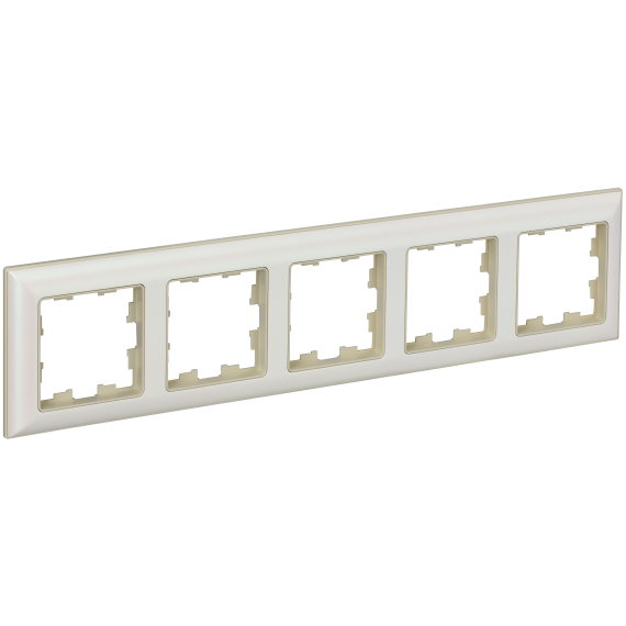 BRITE Рамка 5-местная РУ-5-Бр бежевый/жемчужный IEK