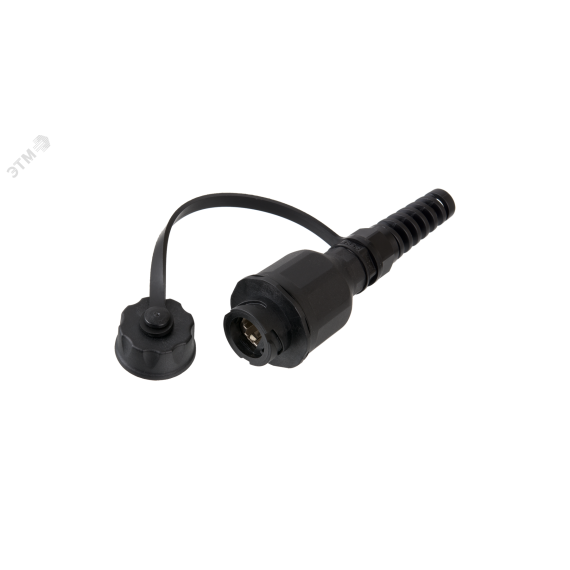 Индустриальный модуль-розетка, Кат.6, RJ45/8P8C, экранированная, IP67, черный NIKOMAX/NIKOLAN NMC-KJSE2-IS-PC-BK