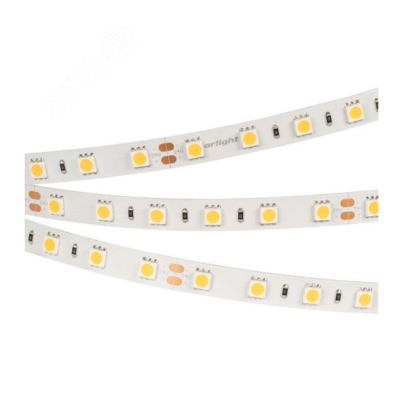 Лента RT-B60-10мм 24V Warm2400 (14.4 W/m, IP20, 5060, 5м) (14.4 Вт/м, IP20) Arlight 018099(2)