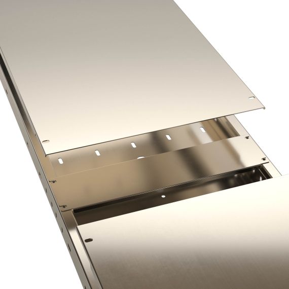 пластина для увеличения жесткости крышек, ширина 400 мм, AISI 304