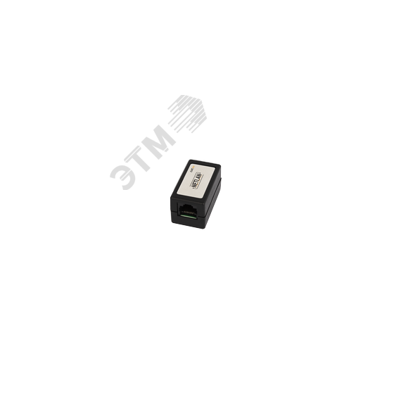 Соединитель кабельный RJ45-RJ45 (8P8C), Кат.5e, неэкран., черный, 10шт. NETLAN EC-UCB-55-UD2-BK-10