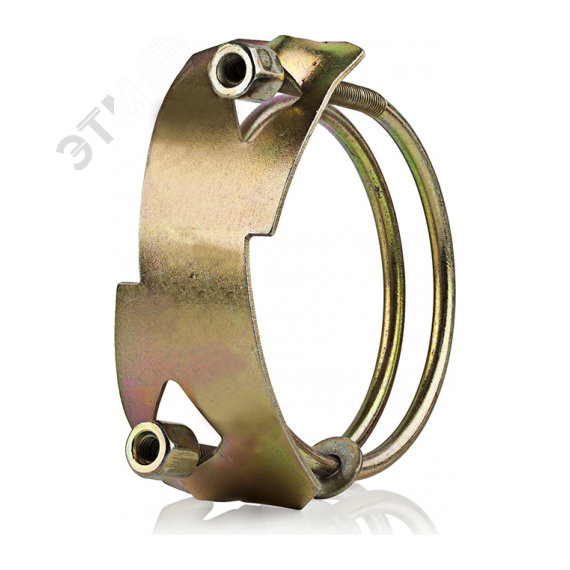 Хомут силовой двухболтовый 152-170 W1             оцинкованная сталь Спираль Мир хомутов SIL152-170SPR41