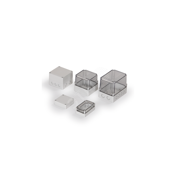 Cubo S 75 x 125 x 75 мм, 50 мм основание, глухая стенка, серая крышка, ABS, IP 66/67 ENSTO SABP081308G
