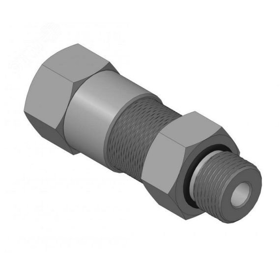 Ввод кабельный с резьбой G1/2 мм для прокладки кабеля в металлорукаве РЗ-ЦП-10, с уплотнением кабеля и проходным диаметром кабеля d=2-6 мм Спектрон КВМ-10/6-М-G1/2