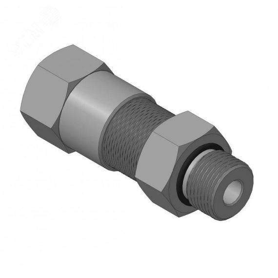 Ввод кабельный с резьбой G1/2 мм для прокладки кабеля в металлорукаве РЗ-ЦП-10, с уплотнением кабеля и проходным диаметром кабеля d=4-8 мм Спектрон КВМ-10/8-М-G1/2