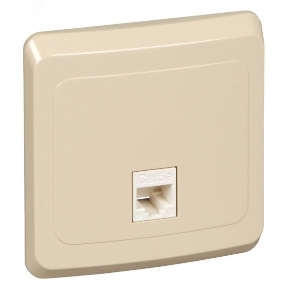 ЭТЮД Розетка компьютерная RJ45 категория 5 бежевая SE (Systeme) KOMC-001K