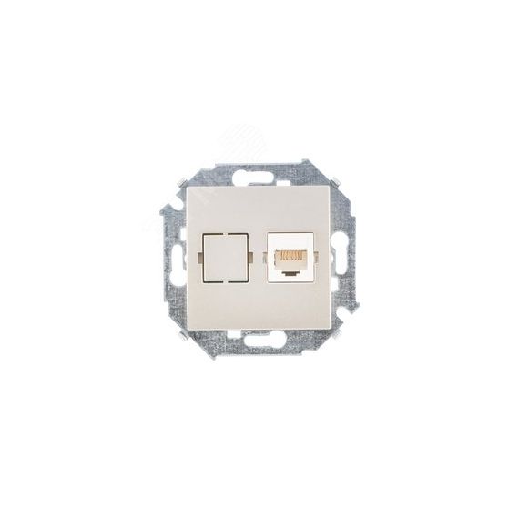 15 Розетка компьютерная скрытая RJ45 категория 5е Systimax шампань Simon 1591598-034