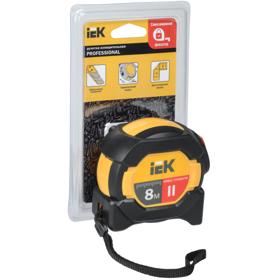 Рулетка измерительная PROFESSIONAL 8м IEK